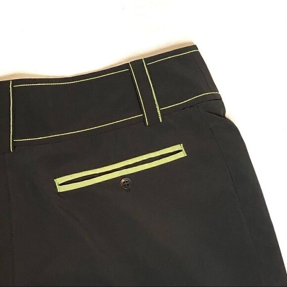 Antigua black with green trim golf shorts size 8 - Picture 10 of 14